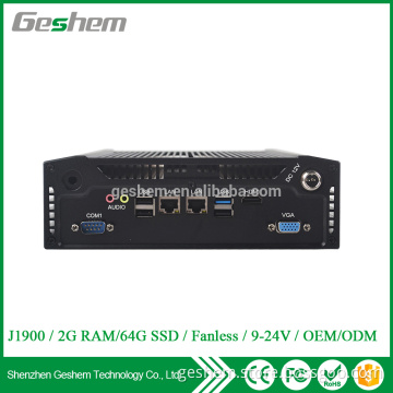 Hotsale aluminium alloy heatsink 6*USB 6*RS232 COM support GPIO fanless industrial pc